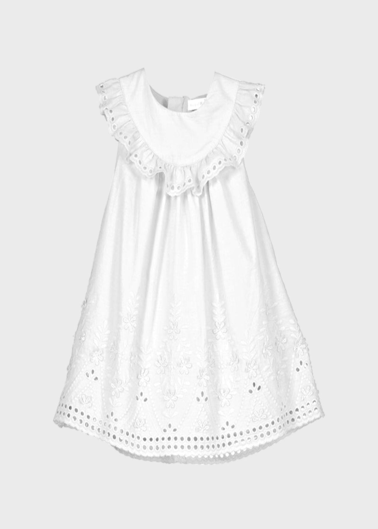 VESTIDO NIÑA BORDADO BLANCO MAYORAL