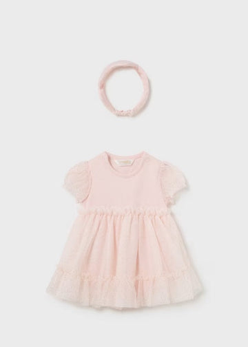 VESTIDO NIÑA MARIPOSA DIADEMA ROSADO MAYORAL