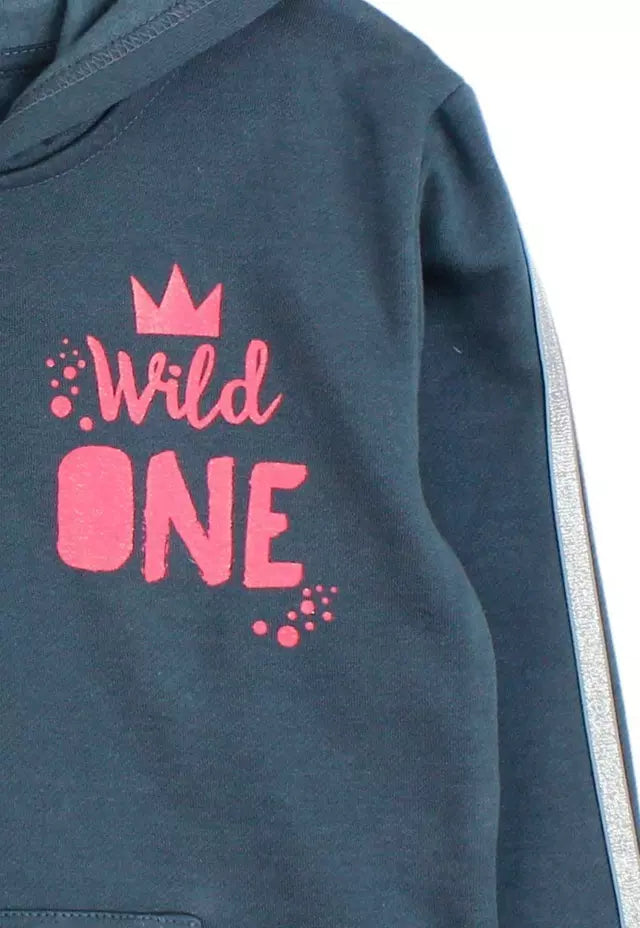 POLERON NIÑA CIERRE AZUL