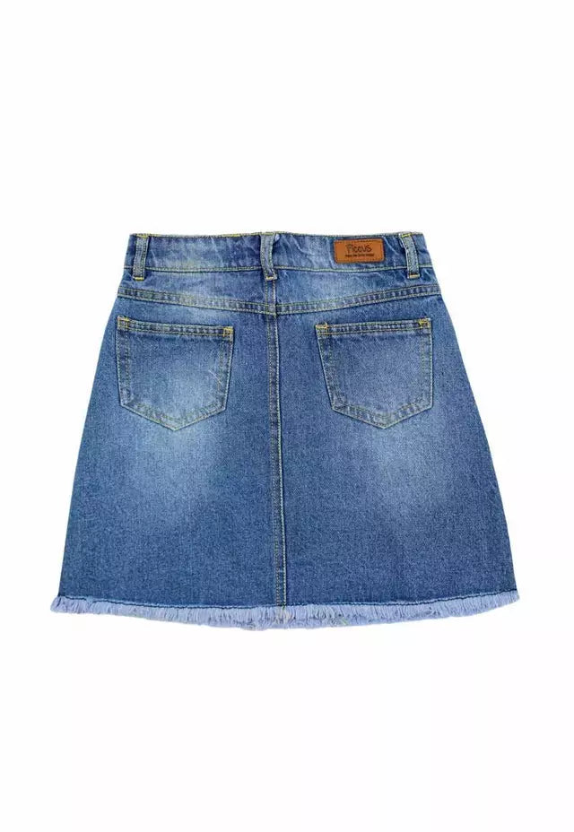 FALDA NIÑA JEANS CRAFT AZUL FICCUS