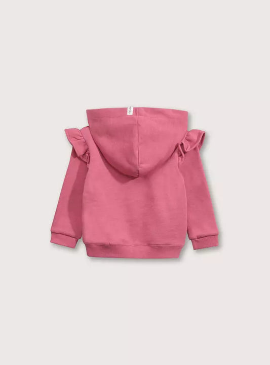 Polerón Cierre Niña Rosado Oscuro Opaline