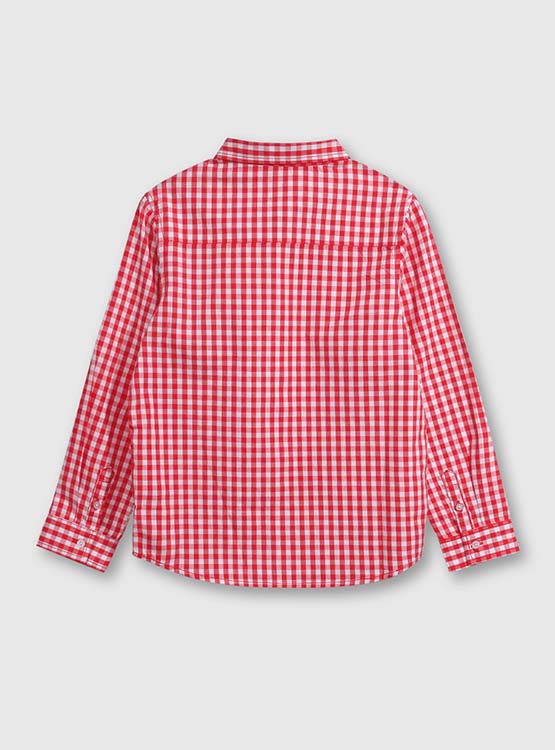 CAMISA NIÑO CUADROS ROJO