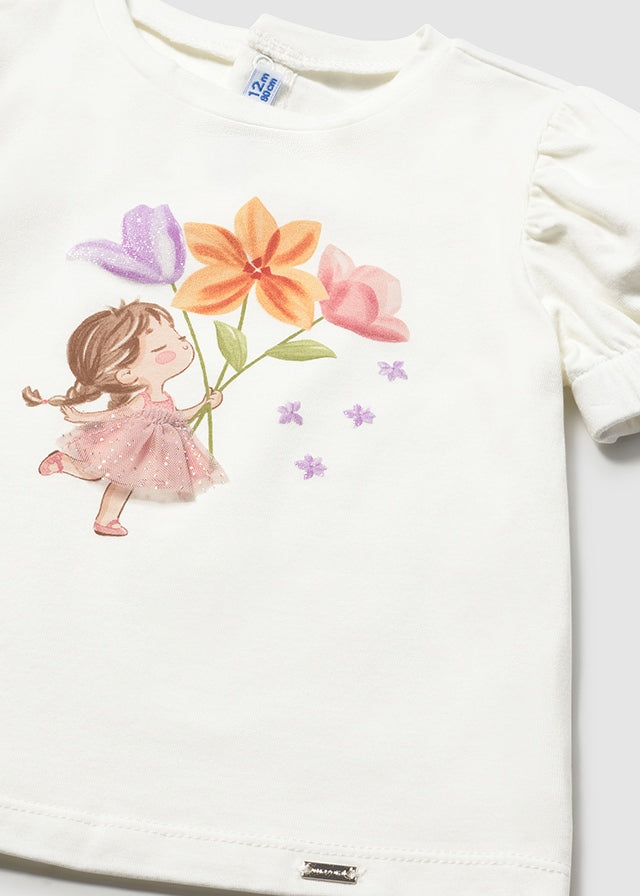 Polera Niña MC Flores Crublossom Mayoral