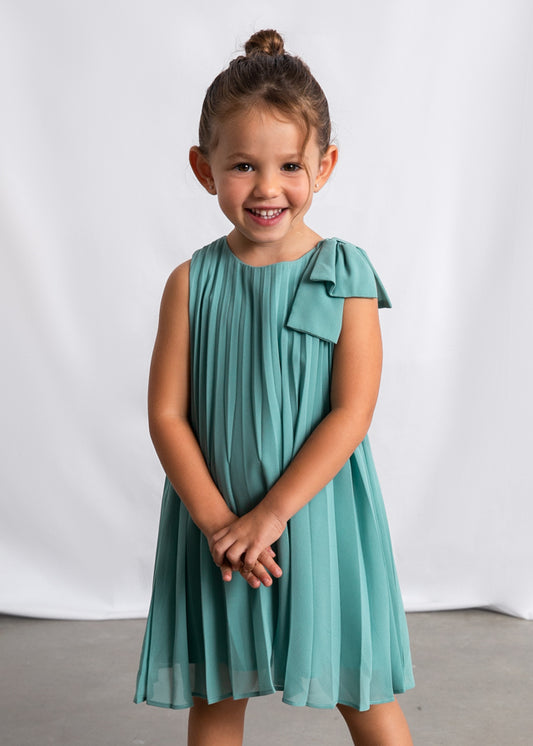 Vestido Plisado Menta Mayoral