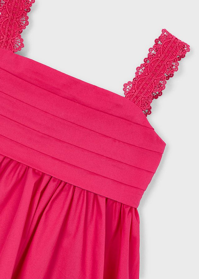 Vestido Saten Puntillas Clavel Mayoral