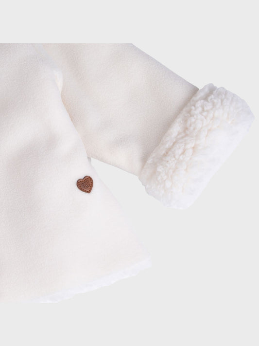 Abrigo niña chiporro blanco Pillin - detalle