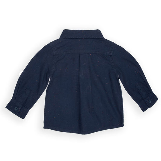 Camisa niño azul marino Pillin bebé - detalle