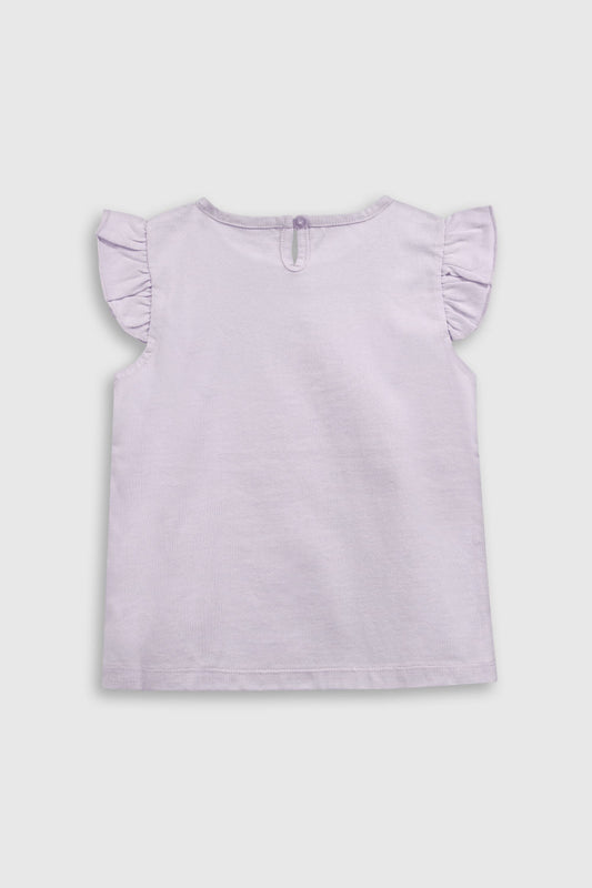 Polera niña lila Colloky - detalle