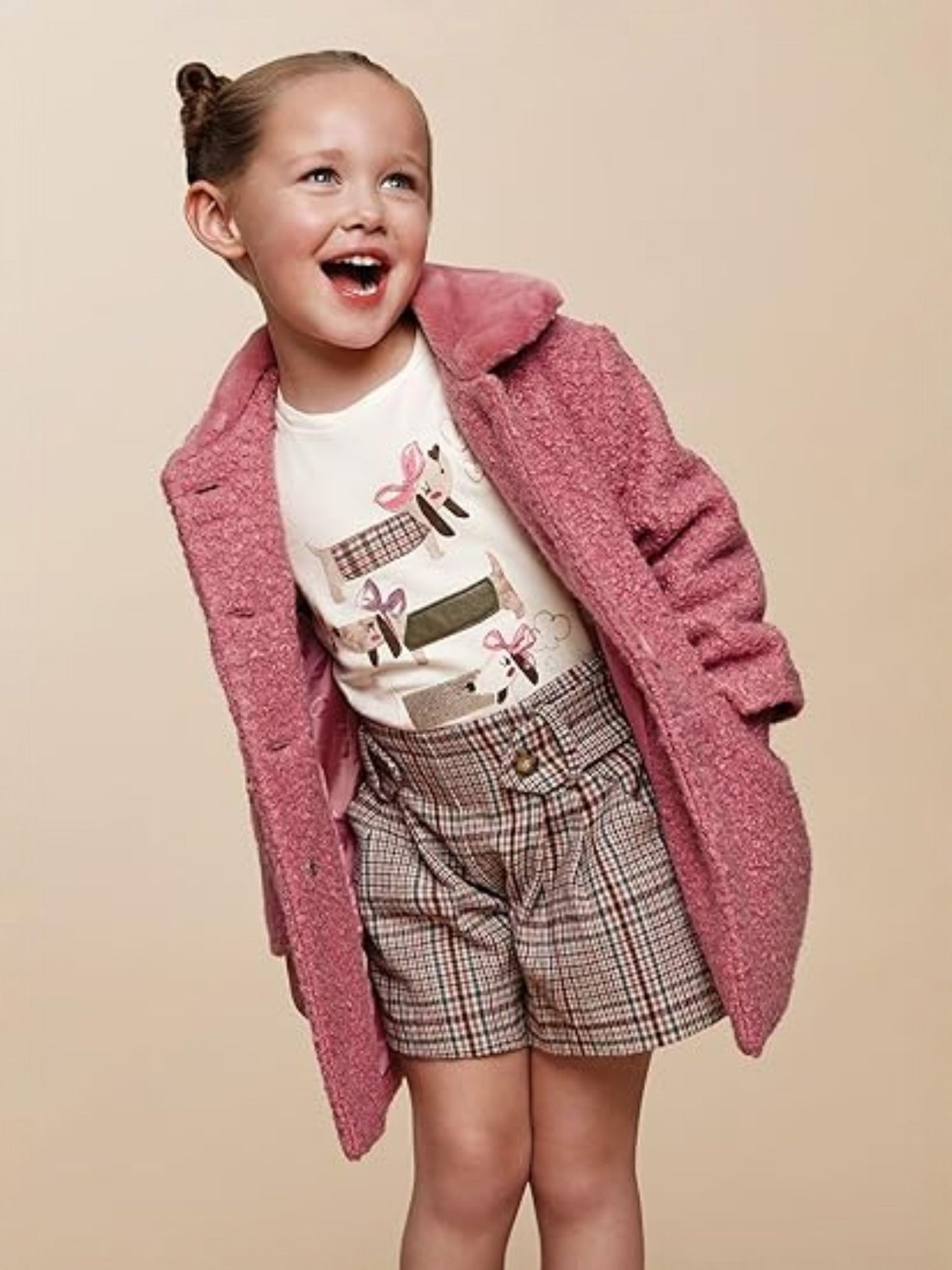 ABRIGO NIÑA RIZO ROSADO MAYORAL