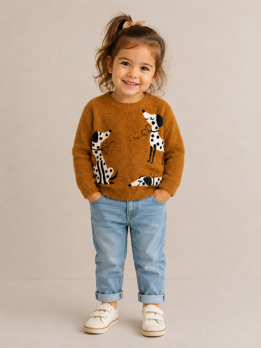 Suéter Niña Intarsia Perritos Mayoral
