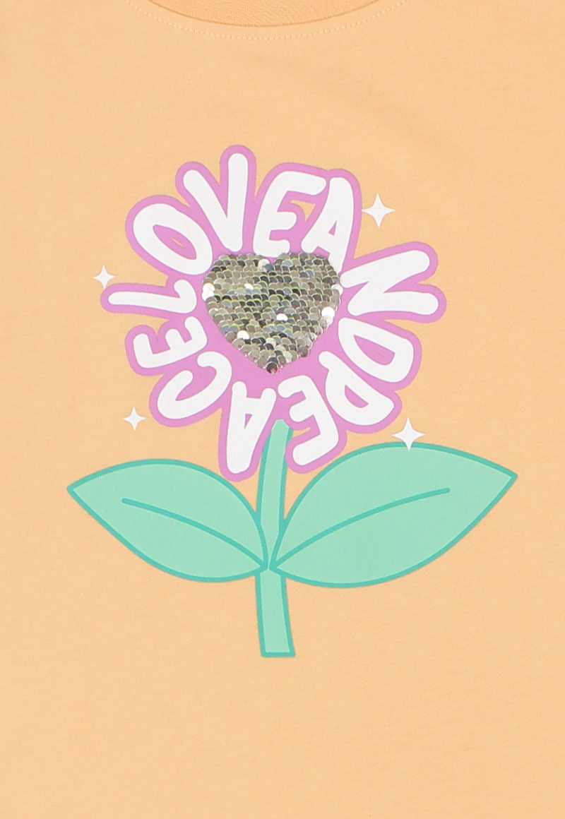 POLERA NIÑA ESTAMPADOS NARANJO