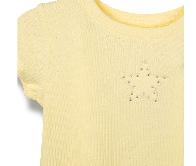 POLERA NIÑA AMARILLA ESTRELLA
