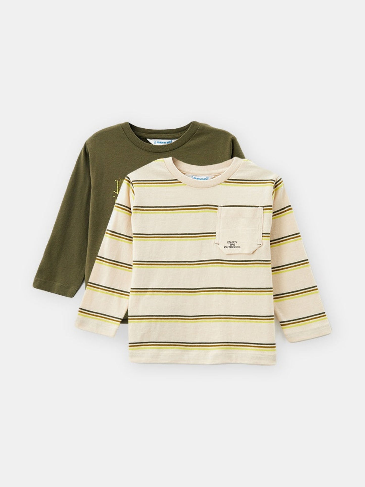 POLERA NIÑO LINEAS VERDE MUSGO MAYORAL