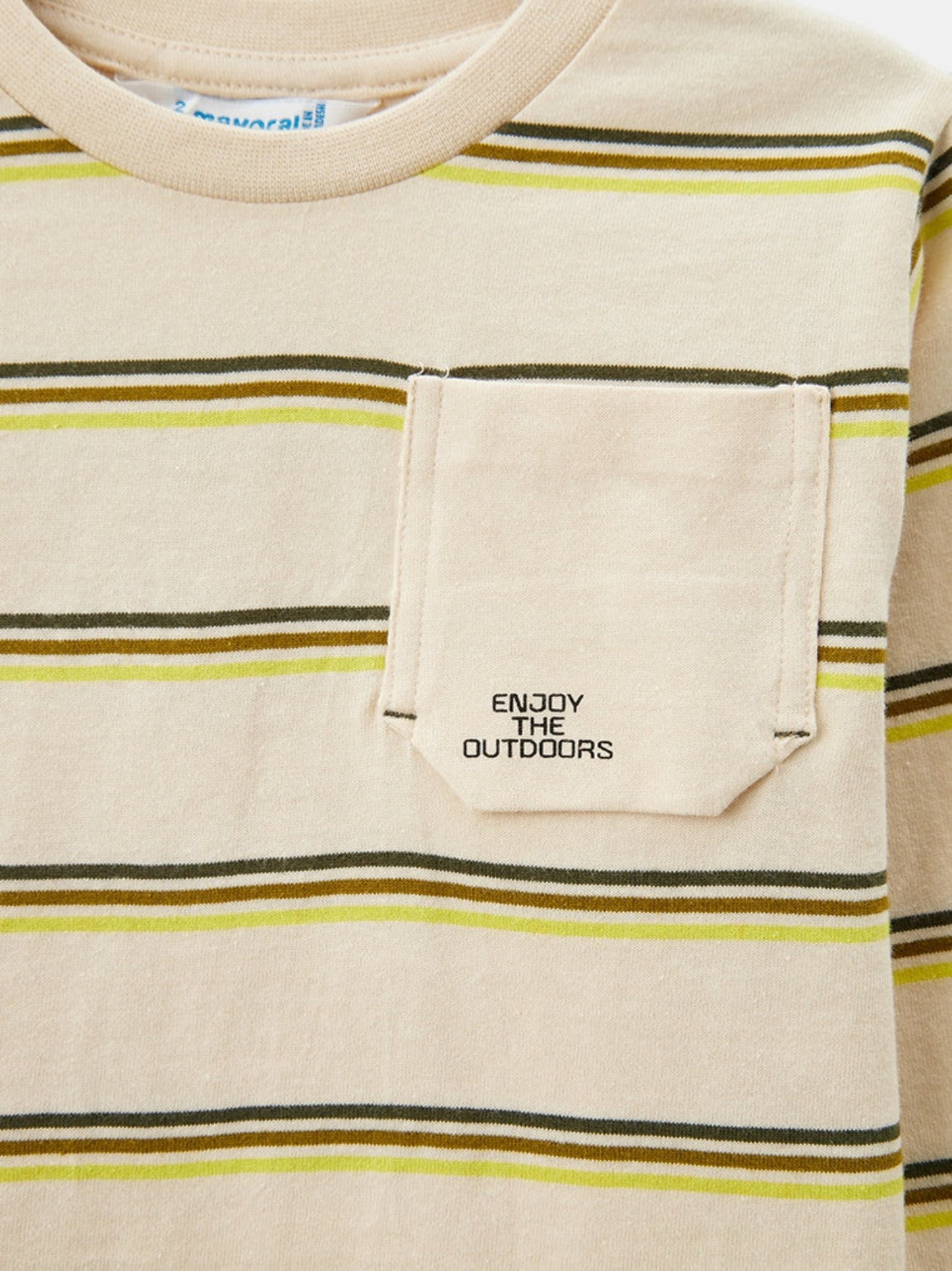 POLERA NIÑO LINEAS VERDE MUSGO MAYORAL