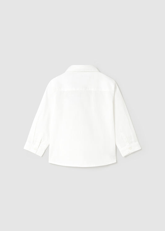 Camisa niño manga larga con pajarita blanco Mayoral - detalle pajarita