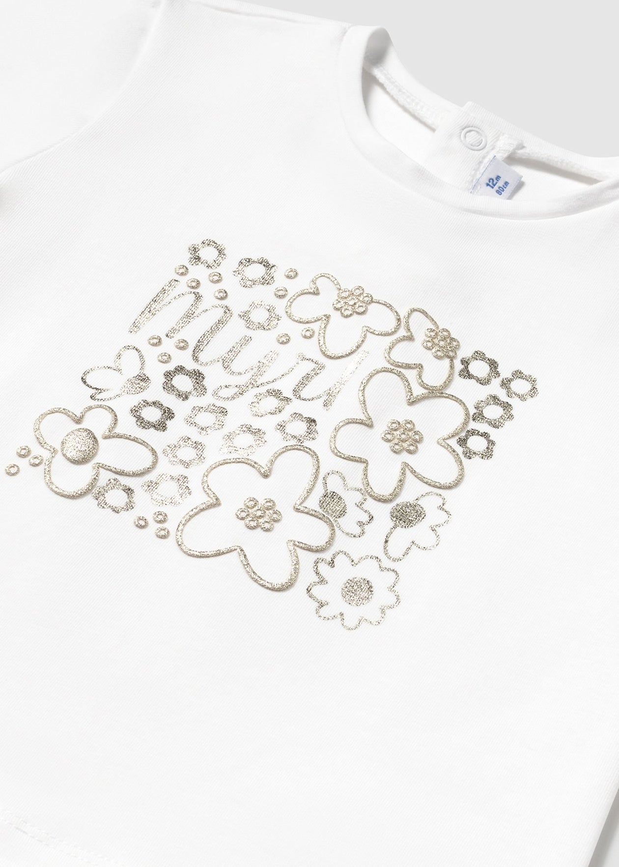 POLERA NIÑA BLANCO FLORES MAYORAL