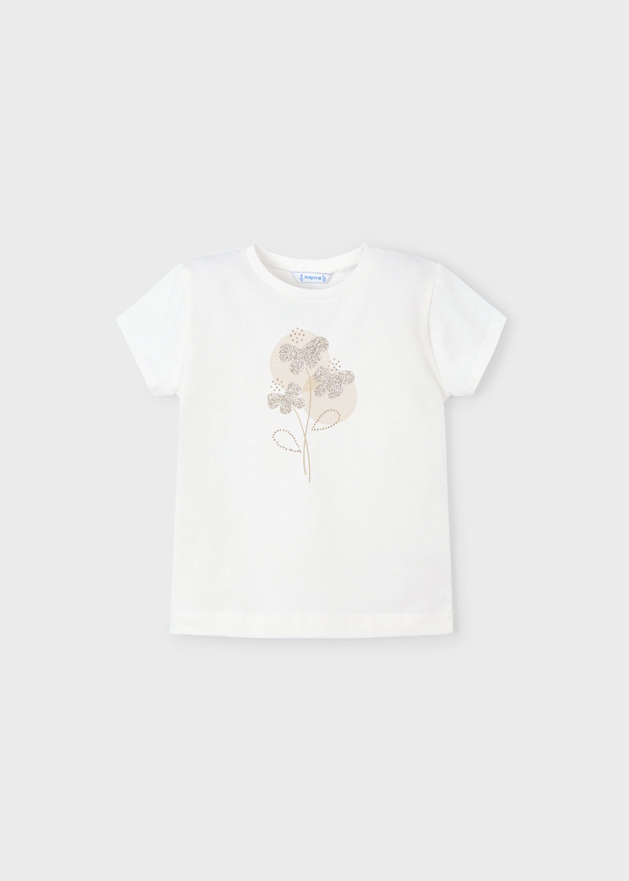 POLERA NIÑA CRUDO FLORES MAYORAL