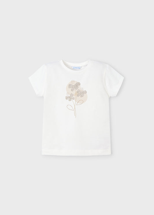 POLERA NIÑA CRUDO FLORES MAYORAL