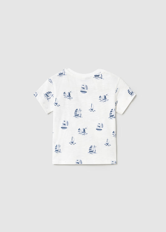 Polera niño manga corta Capri Mayoral - detalle veleros