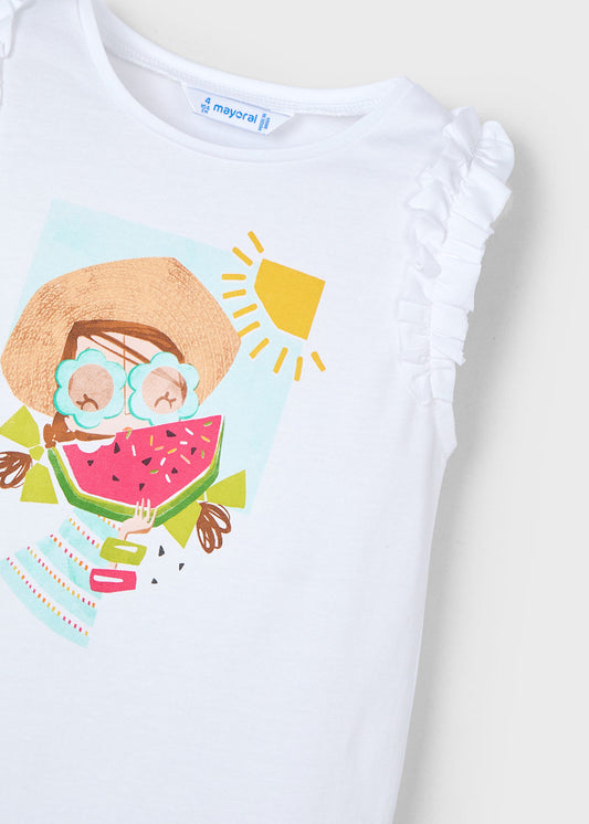 Polera niña tirantes agua Mayoral - detalle