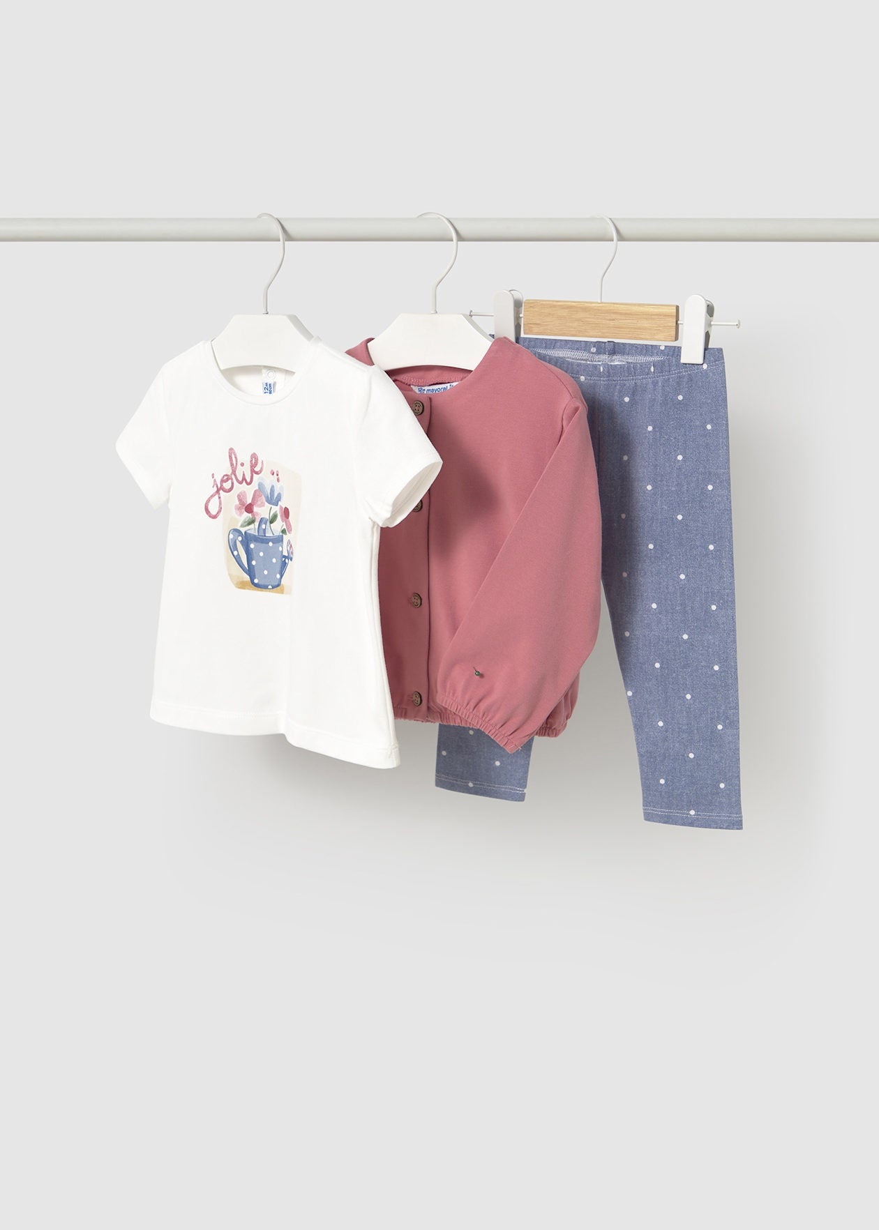 CONJUNTO NIÑA POLERA CHALECO CALZA COLORETE MAYORAL