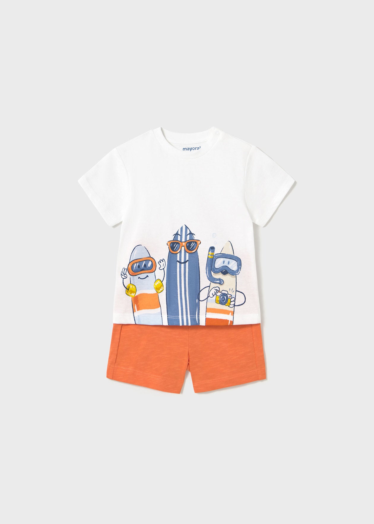 CONJUNTO NIÑO POLERA SHORT CORAL MAYORAL