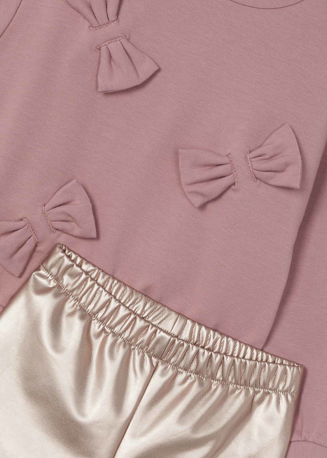 CONJUNTO NIÑA POLERON Y CALZA ROSADO MAYORAL