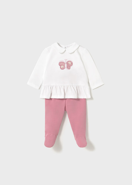CONJUNTO NIÑA 2 PIEZAS POLERA Y PANTY ROSADO HIBISCUS MAYORAL