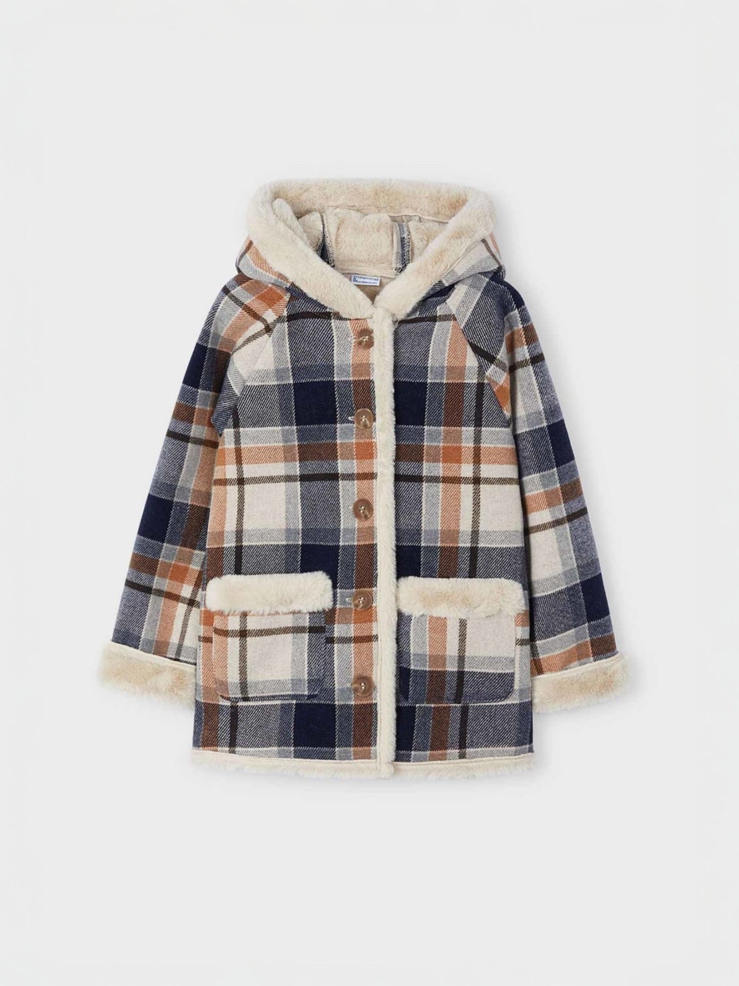 ABRIGO NIÑA CUADROS MARINO MAYORAL