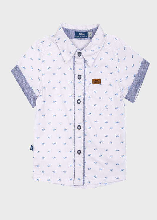 CAMISA NIÑO MC BLANCO