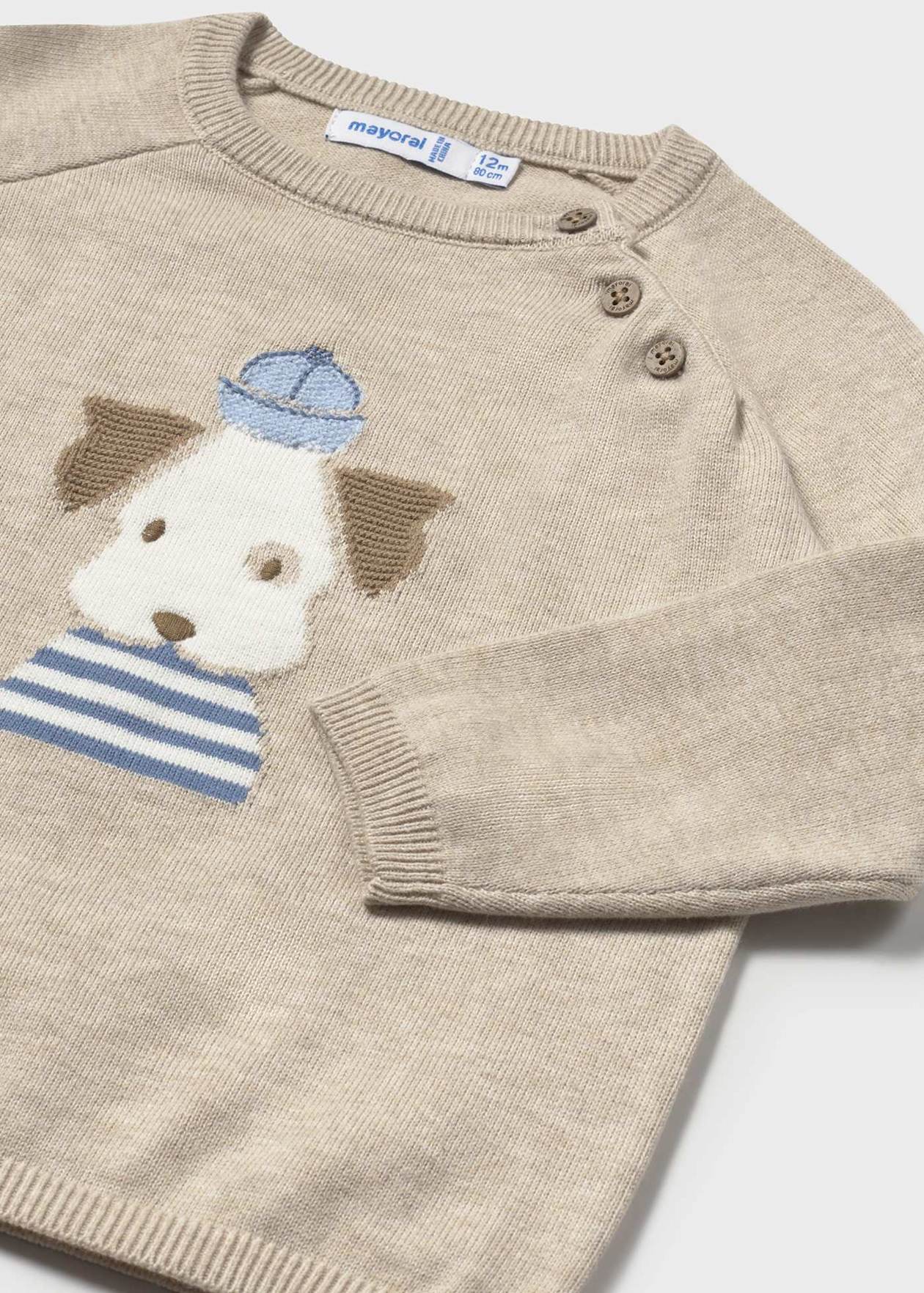 SUETER NIÑO PERRITO CREMA MAYORAL