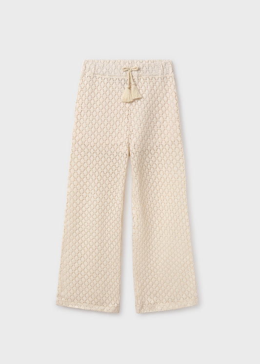 PANTALON PUNTO CALADO HUESO MAYORAL