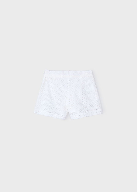 Short niña blanco Mayoral - detalle