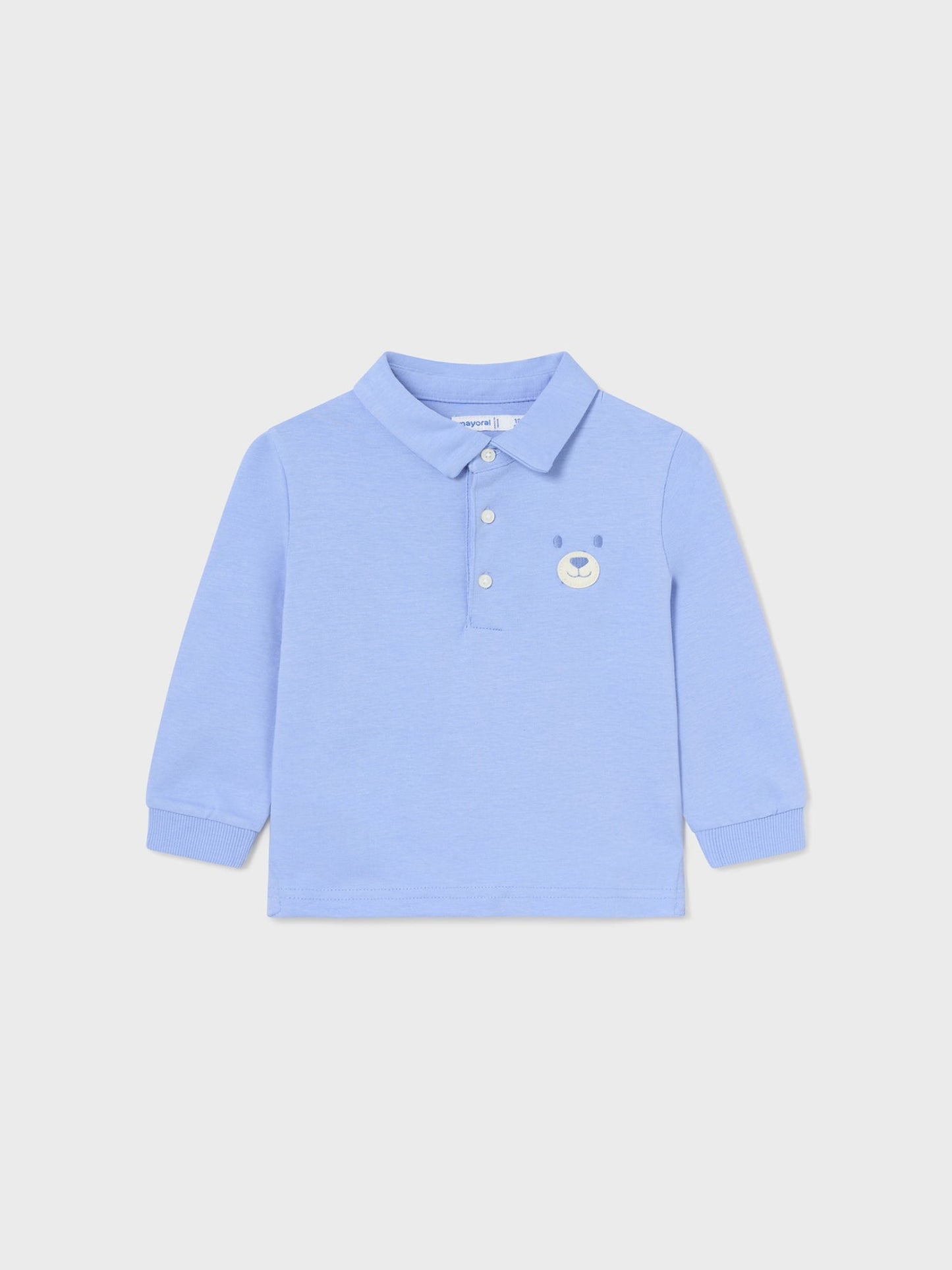 POLERA NIÑO POLO APLIQUE CELESTE MAYORAL