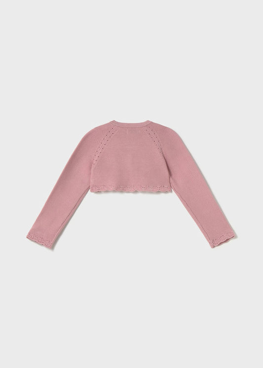 Chaleco niña bolero rosado Mayoral - detalle