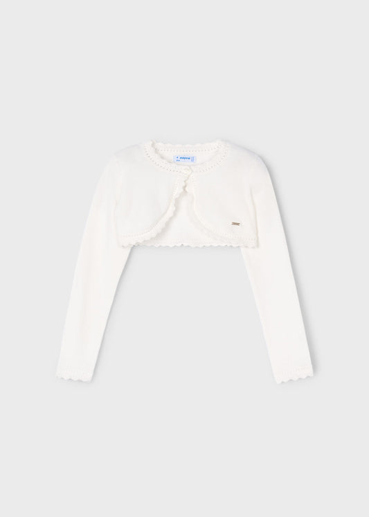 CHALECO NIÑA BOLERO ESENCIAL BLANCO MAYORAL