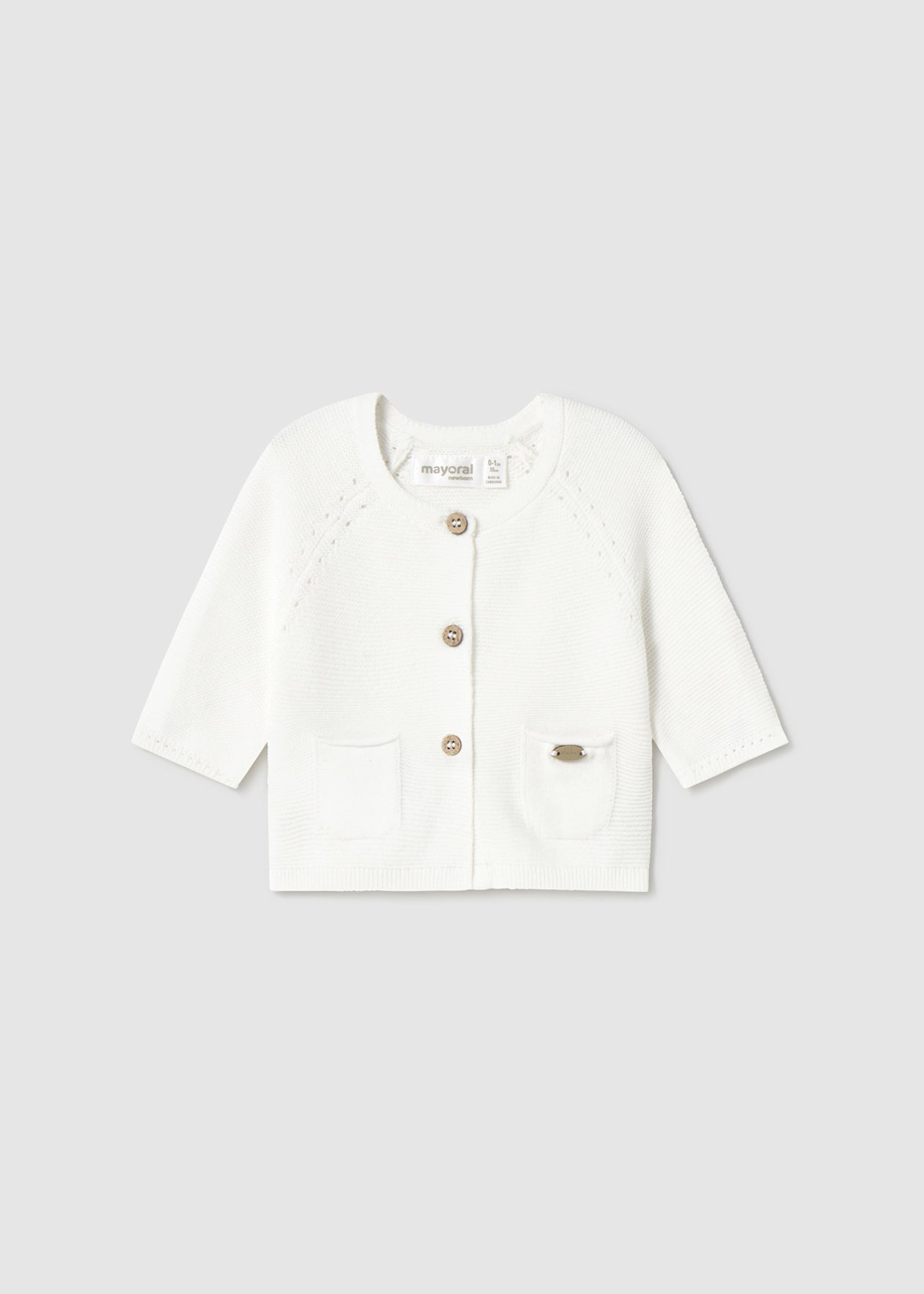 CHALECO NIÑA BLANCO NATURAL MAYORAL