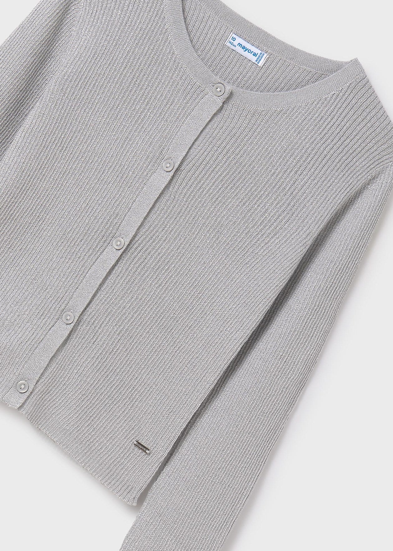 CHALECO NIÑA BRILLOS PLATA MAYORAL