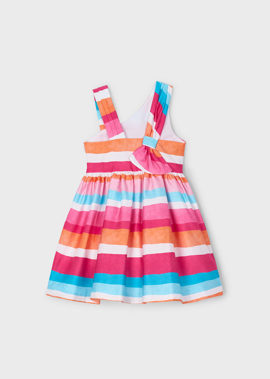 Vestido Niña Rayas Magenta Mayoral