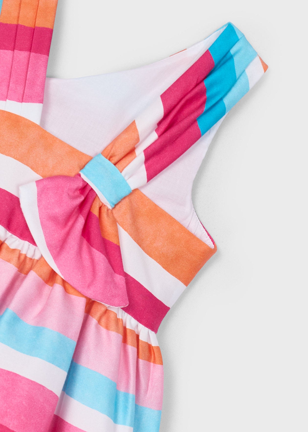 VESTIDO NIÑA RAYAS MAGENTA MAYORAL