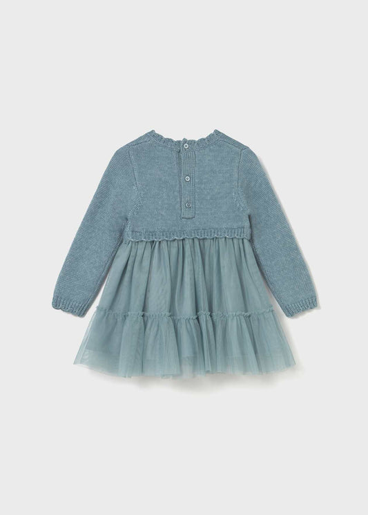 Vestido Niña Combinado Tricot Blue Mayoral