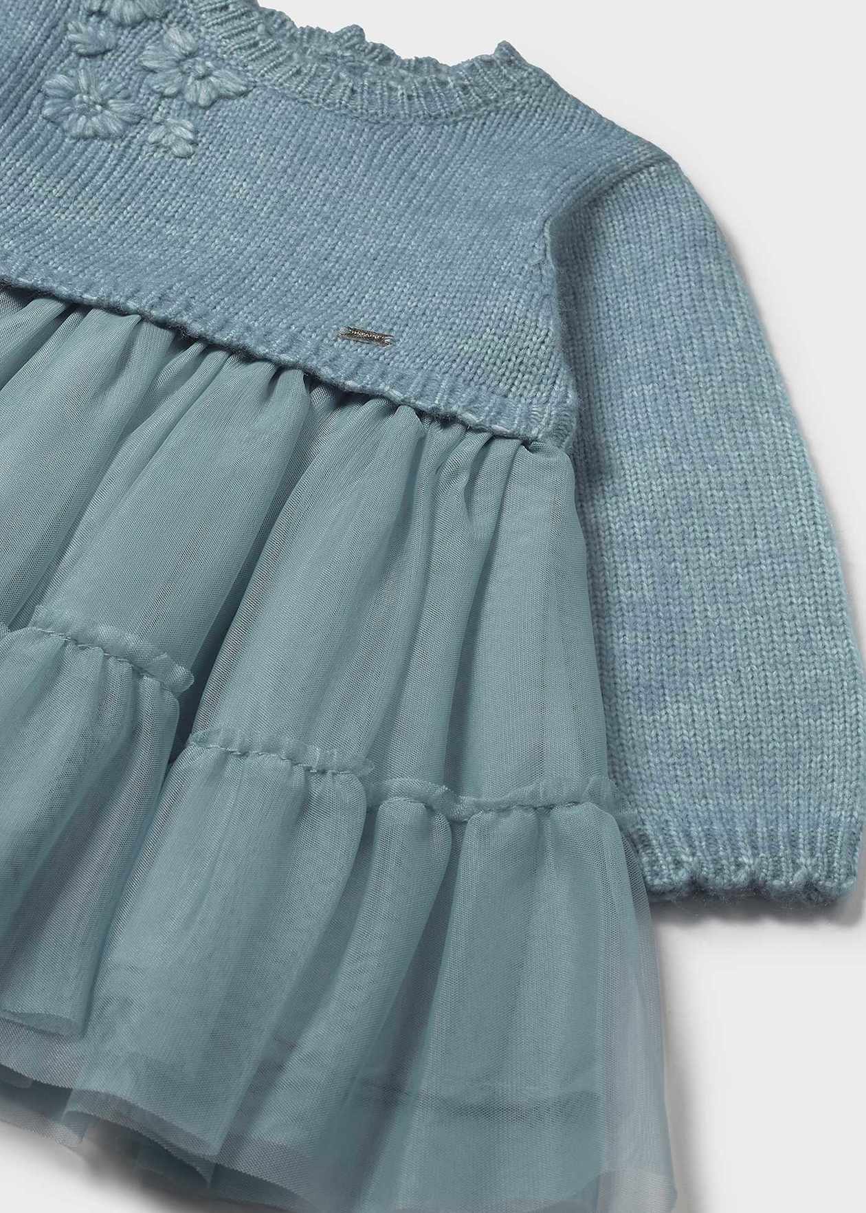 VESTIDO NIÑA COMBINADO TRICOT BLUE MAYORAL