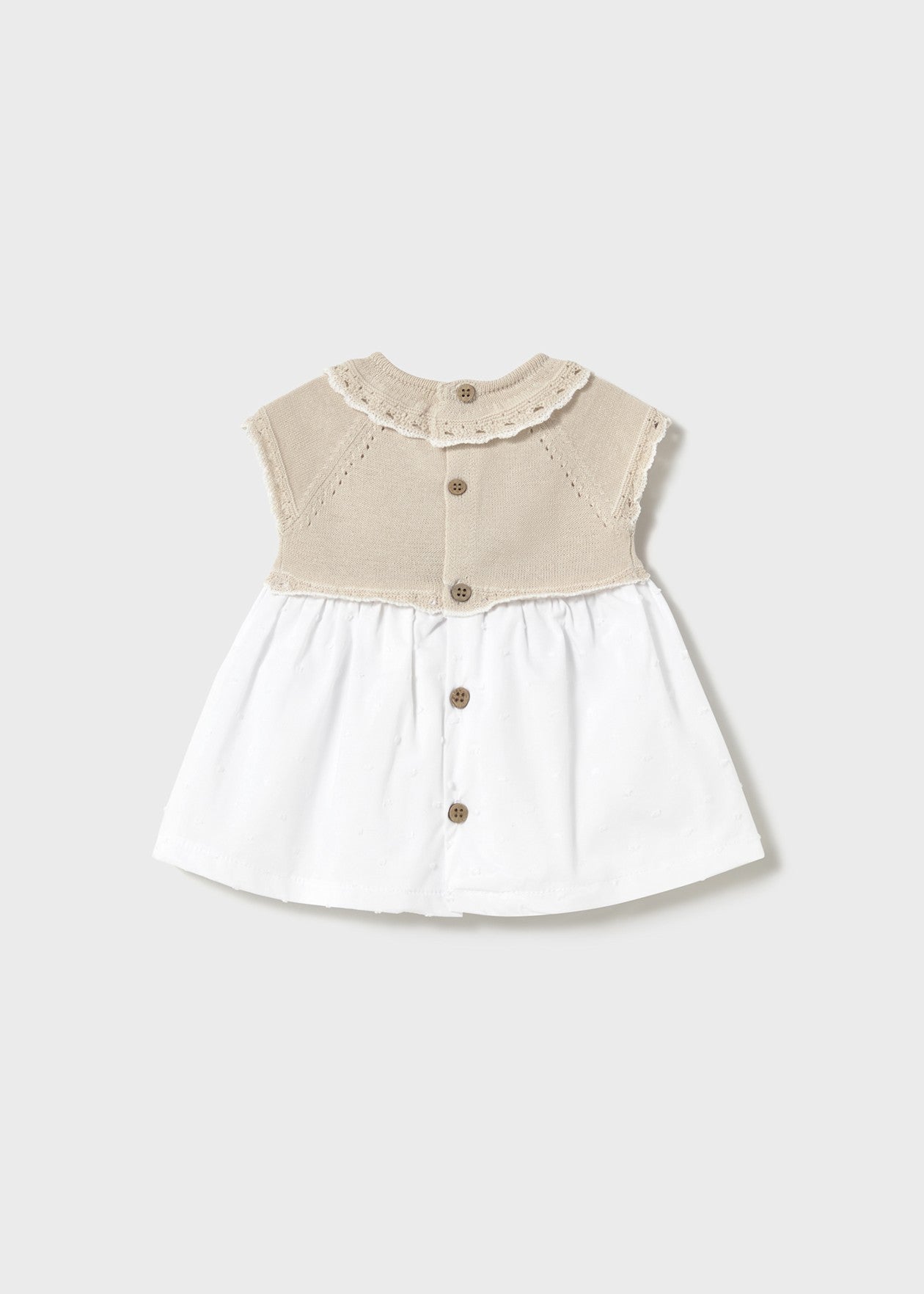 VESTIDO NIÑA COMBINADO PIEDRA MAYORAL