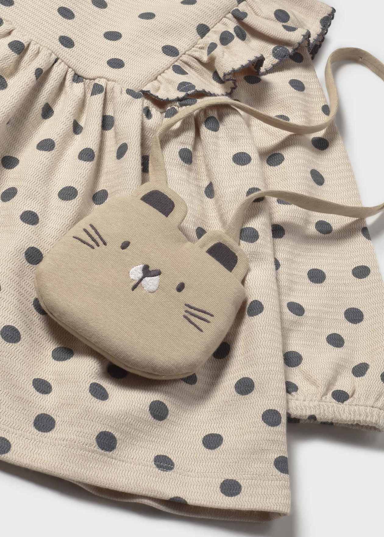 VESTIDO NIÑA ESTAMPADO CON BOLSO TAPIOCA MAYORAL
