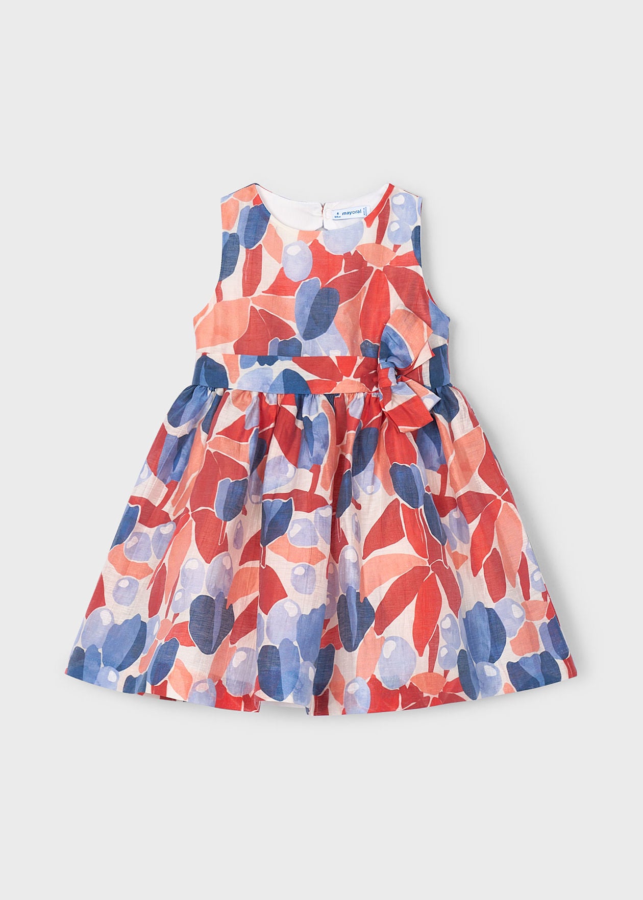 VESTIDO NIÑA ESTAMPADO ROJO MAYORAL