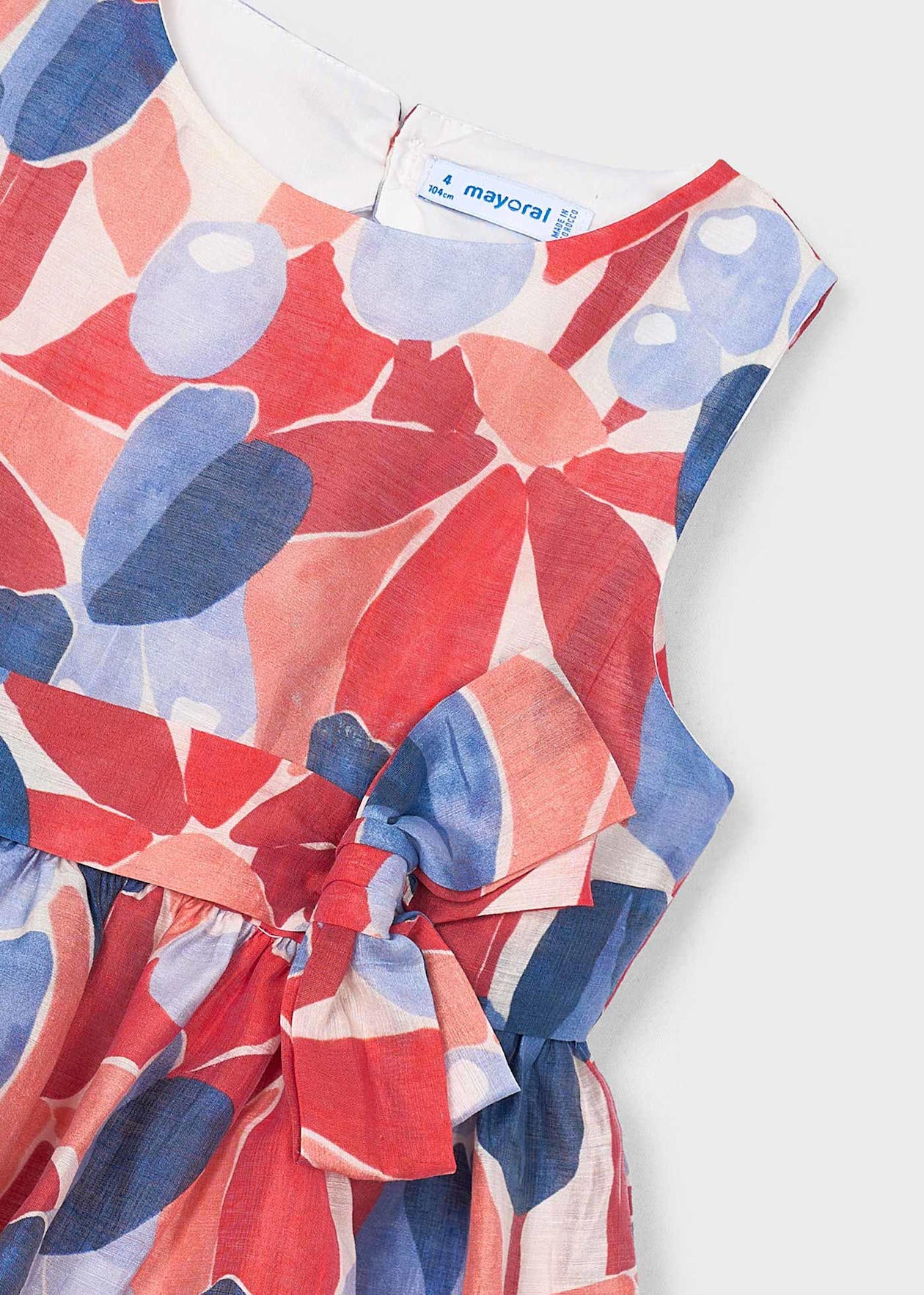 VESTIDO NIÑA ESTAMPADO ROJO MAYORAL