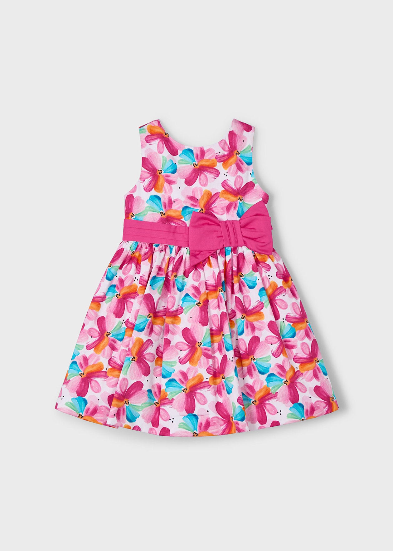 VESTIDO NIÑA ESTAMPADO MAGENTA MAYORAL