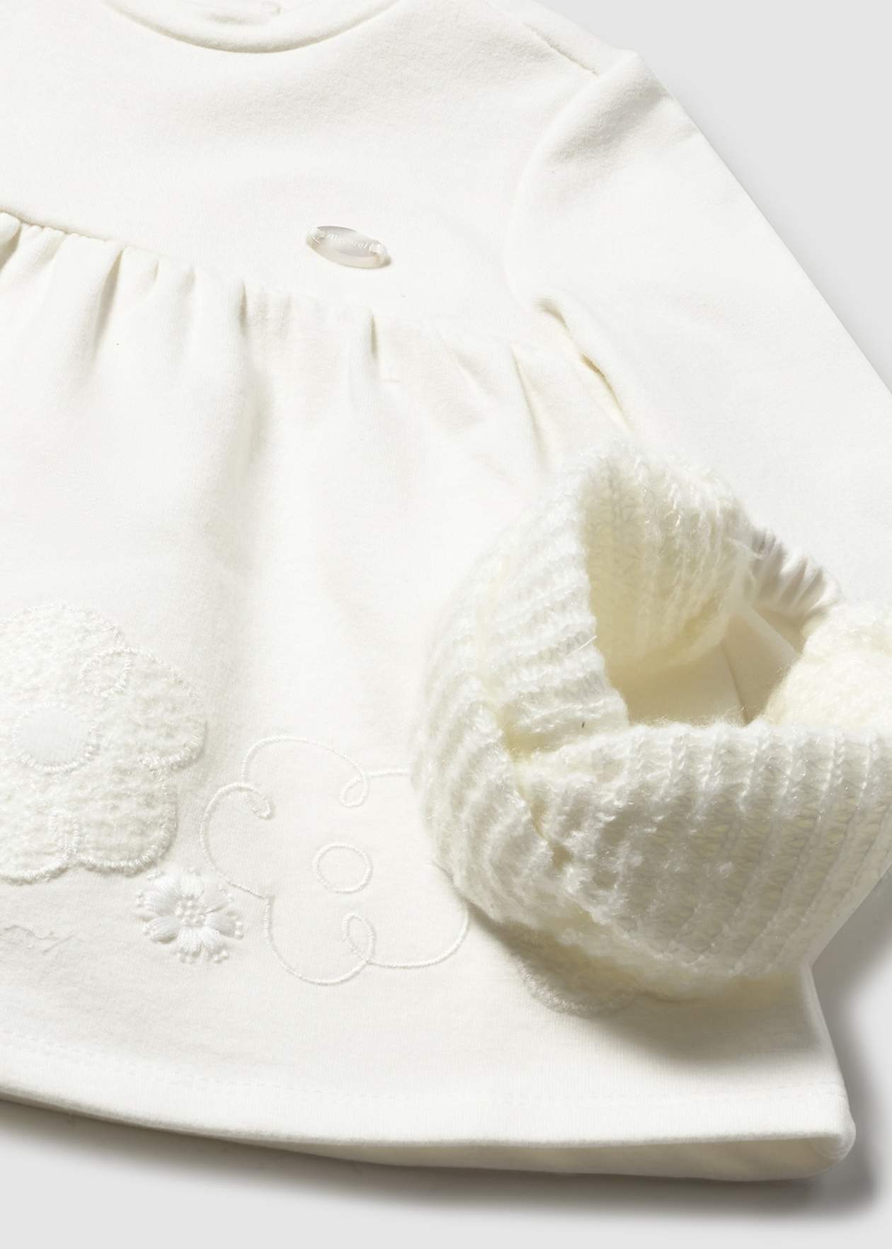 VESTIDO NIÑA CON DIADEMA CRUDO MAYORAL