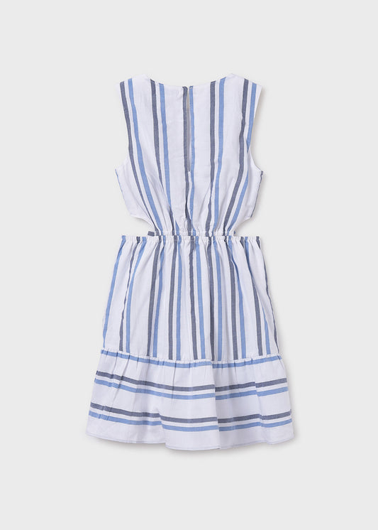 Vestido Niña Rayas Océano con Moño Mayoral