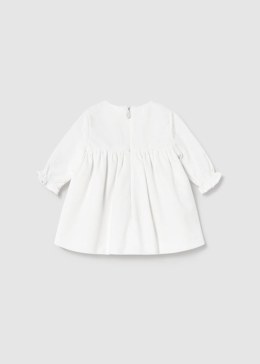 VESTIDO NIÑA TERCIOPELO CRUDO MAYORAL